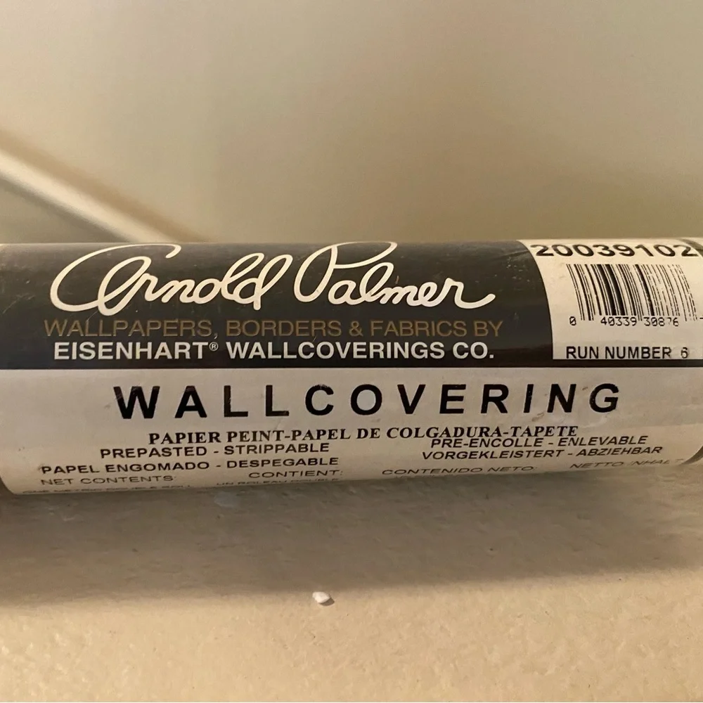 Arnold Palmer Cream Wallpaper Roll. Set of 2. Double Rolls each. New in Plastic.